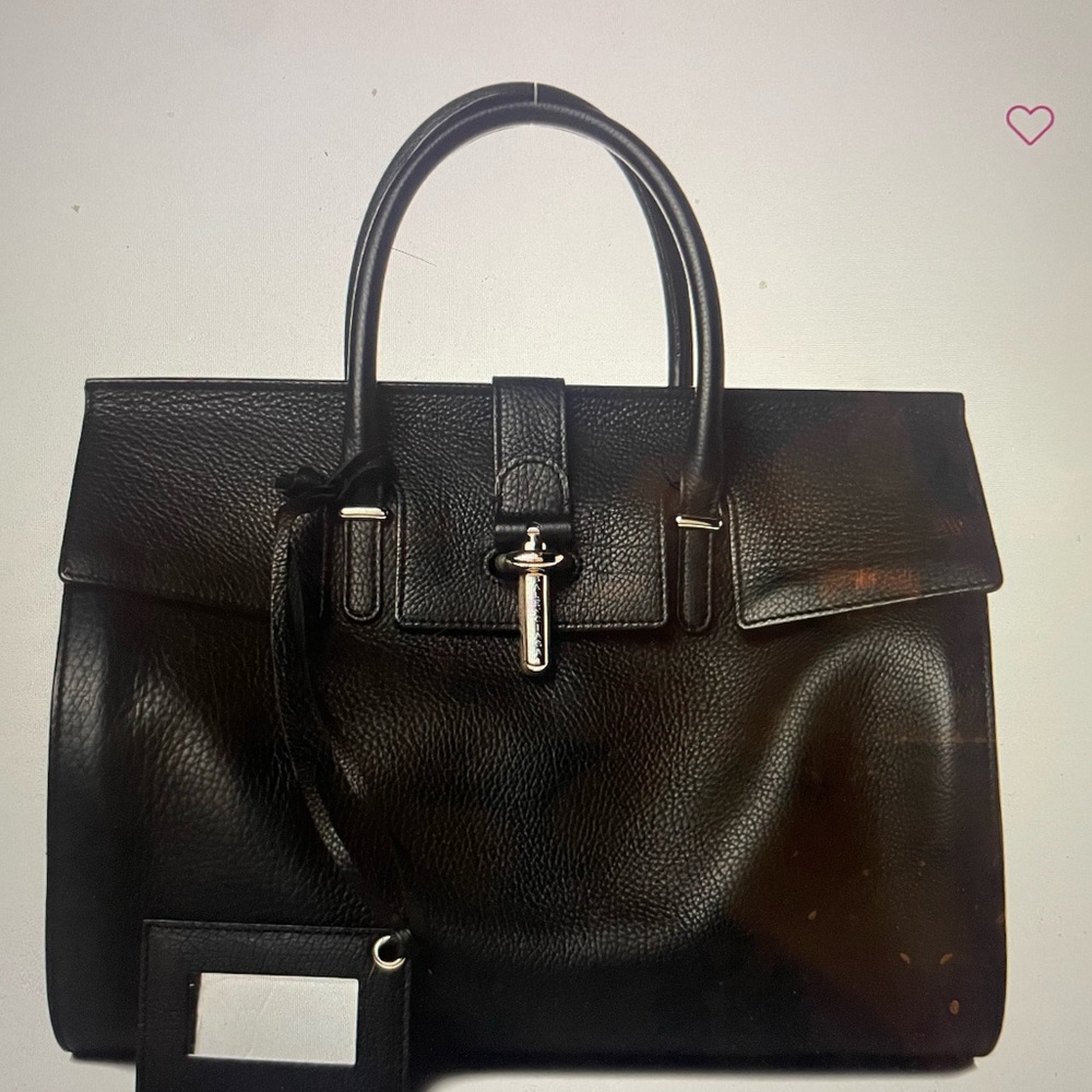 Balenciaga Grained Calfskin M Tube Round Black tote